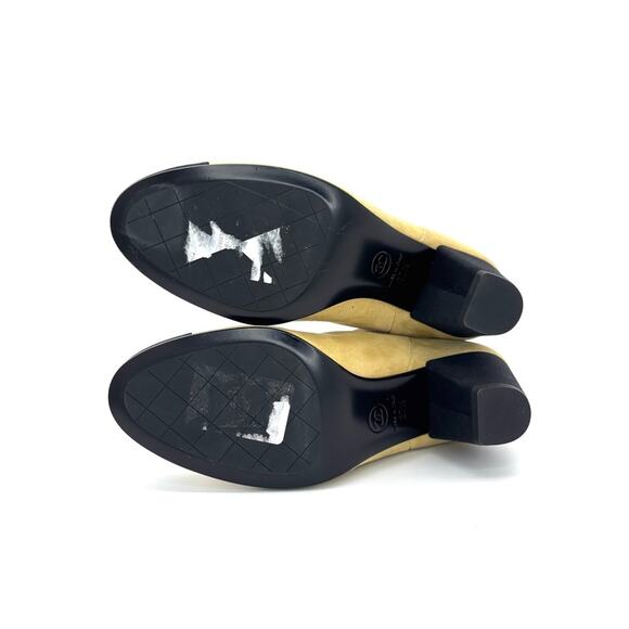 NEW Chanel Suede Kidskin Grosgrain CC Logo Cap Toe Chelsea Short Boots 37.5 - Picture 6 of 8